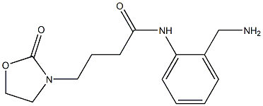 N-[2-(aminomethyl)phenyl]-4-(2-oxo-1,3-oxazolidin-3-yl)butanamide Struktur