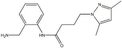 N-[2-(aminomethyl)phenyl]-4-(3,5-dimethyl-1H-pyrazol-1-yl)butanamide Structure