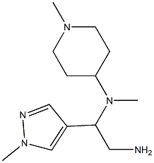 N-[2-amino-1-(1-methyl-1H-pyrazol-4-yl)ethyl]-N,1-dimethylpiperidin-4-amine Struktur