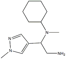 N-[2-amino-1-(1-methyl-1H-pyrazol-4-yl)ethyl]-N-methylcyclohexanamine Struktur