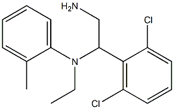 N-[2-amino-1-(2,6-dichlorophenyl)ethyl]-N-ethyl-2-methylaniline Struktur