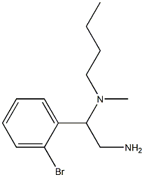 N-[2-amino-1-(2-bromophenyl)ethyl]-N-butyl-N-methylamine,,结构式