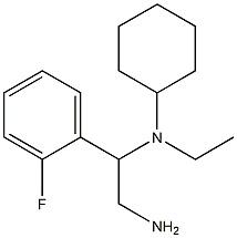 N-[2-amino-1-(2-fluorophenyl)ethyl]-N-ethylcyclohexanamine,,结构式