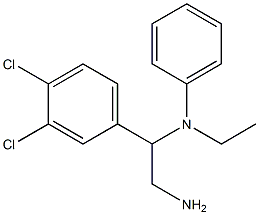 N-[2-amino-1-(3,4-dichlorophenyl)ethyl]-N-ethylaniline,,结构式