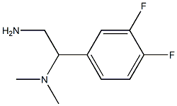N-[2-amino-1-(3,4-difluorophenyl)ethyl]-N,N-dimethylamine Struktur