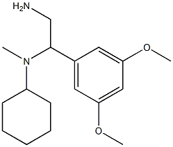 N-[2-amino-1-(3,5-dimethoxyphenyl)ethyl]-N-methylcyclohexanamine Structure