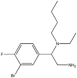 N-[2-amino-1-(3-bromo-4-fluorophenyl)ethyl]-N-butyl-N-ethylamine 结构式