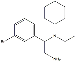 N-[2-amino-1-(3-bromophenyl)ethyl]-N-ethylcyclohexanamine Structure