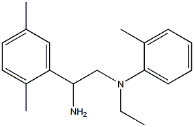 N-[2-amino-2-(2,5-dimethylphenyl)ethyl]-N-ethyl-2-methylaniline Structure