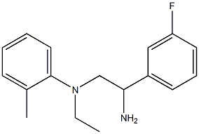 N-[2-amino-2-(3-fluorophenyl)ethyl]-N-ethyl-2-methylaniline Struktur