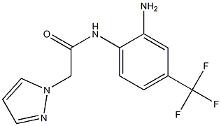 N-[2-amino-4-(trifluoromethyl)phenyl]-2-(1H-pyrazol-1-yl)acetamide Structure