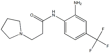 N-[2-amino-4-(trifluoromethyl)phenyl]-3-(pyrrolidin-1-yl)propanamide 化学構造式