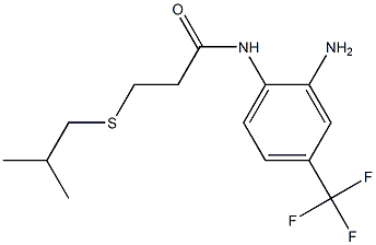 N-[2-amino-4-(trifluoromethyl)phenyl]-3-[(2-methylpropyl)sulfanyl]propanamide Structure