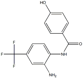 N-[2-amino-4-(trifluoromethyl)phenyl]-4-hydroxybenzamide Struktur