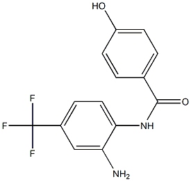 N-[2-amino-4-(trifluoromethyl)phenyl]-4-hydroxybenzamide 化学構造式