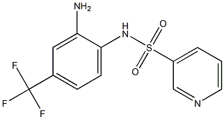 N-[2-amino-4-(trifluoromethyl)phenyl]pyridine-3-sulfonamide Struktur