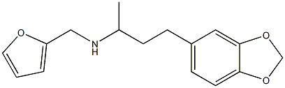 N-[3-(1,3-benzodioxol-5-yl)-1-methylpropyl]-N-(2-furylmethyl)amine Structure