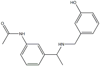 N-[3-(1-{[(3-hydroxyphenyl)methyl]amino}ethyl)phenyl]acetamide 结构式