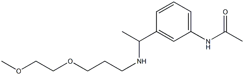 N-[3-(1-{[3-(2-methoxyethoxy)propyl]amino}ethyl)phenyl]acetamide,,结构式