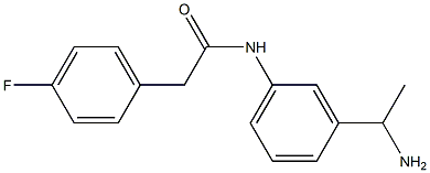 N-[3-(1-aminoethyl)phenyl]-2-(4-fluorophenyl)acetamide Struktur