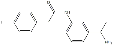 N-[3-(1-aminoethyl)phenyl]-2-(4-fluorophenyl)acetamide,,结构式