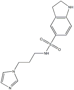 N-[3-(1H-imidazol-1-yl)propyl]-2,3-dihydro-1H-indole-5-sulfonamide Structure