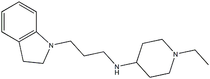 N-[3-(2,3-dihydro-1H-indol-1-yl)propyl]-1-ethylpiperidin-4-amine Struktur