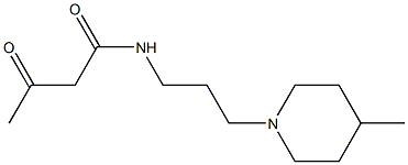 N-[3-(4-methylpiperidin-1-yl)propyl]-3-oxobutanamide Structure