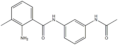 N-[3-(acetylamino)phenyl]-2-amino-3-methylbenzamide,,结构式