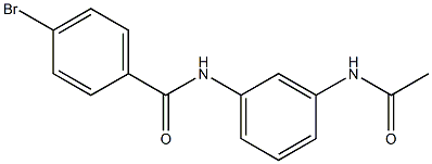 N-[3-(acetylamino)phenyl]-4-bromobenzamide Struktur