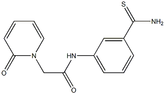 N-[3-(aminocarbonothioyl)phenyl]-2-(2-oxopyridin-1(2H)-yl)acetamide 化学構造式