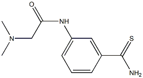 N-[3-(aminocarbonothioyl)phenyl]-2-(dimethylamino)acetamide Struktur