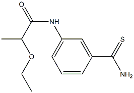 N-[3-(aminocarbonothioyl)phenyl]-2-ethoxypropanamide,,结构式