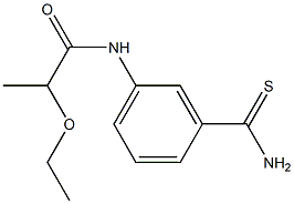 N-[3-(aminocarbonothioyl)phenyl]-2-ethoxypropanamide Struktur