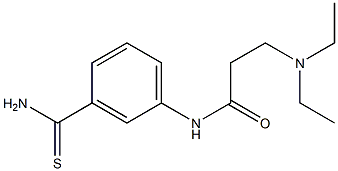 N-[3-(aminocarbonothioyl)phenyl]-3-(diethylamino)propanamide Structure