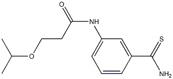 N-[3-(aminocarbonothioyl)phenyl]-3-isopropoxypropanamide Structure