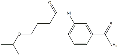 N-[3-(aminocarbonothioyl)phenyl]-4-isopropoxybutanamide Structure