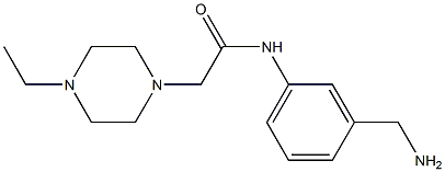 N-[3-(aminomethyl)phenyl]-2-(4-ethylpiperazin-1-yl)acetamide,,结构式