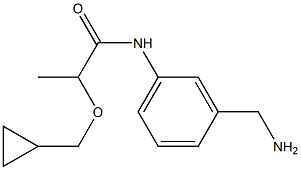 N-[3-(aminomethyl)phenyl]-2-(cyclopropylmethoxy)propanamide Structure