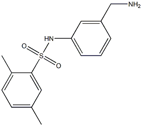 N-[3-(aminomethyl)phenyl]-2,5-dimethylbenzene-1-sulfonamide,,结构式
