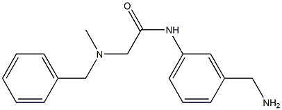 N-[3-(aminomethyl)phenyl]-2-[benzyl(methyl)amino]acetamide Structure