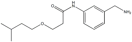 N-[3-(aminomethyl)phenyl]-3-(3-methylbutoxy)propanamide Struktur