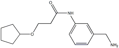 N-[3-(aminomethyl)phenyl]-3-(cyclopentyloxy)propanamide Structure