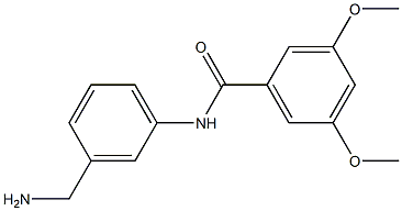 N-[3-(aminomethyl)phenyl]-3,5-dimethoxybenzamide 化学構造式