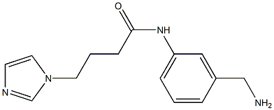 N-[3-(aminomethyl)phenyl]-4-(1H-imidazol-1-yl)butanamide Structure