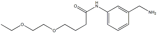 N-[3-(aminomethyl)phenyl]-4-(2-ethoxyethoxy)butanamide 化学構造式