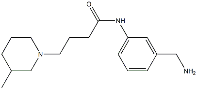 N-[3-(aminomethyl)phenyl]-4-(3-methylpiperidin-1-yl)butanamide Structure