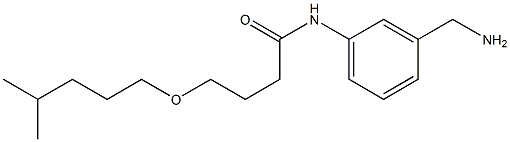 N-[3-(aminomethyl)phenyl]-4-[(4-methylpentyl)oxy]butanamide 结构式