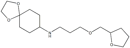 N-[3-(oxolan-2-ylmethoxy)propyl]-1,4-dioxaspiro[4.5]decan-8-amine 结构式