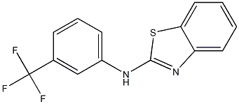 N-[3-(trifluoromethyl)phenyl]-1,3-benzothiazol-2-amine,,结构式